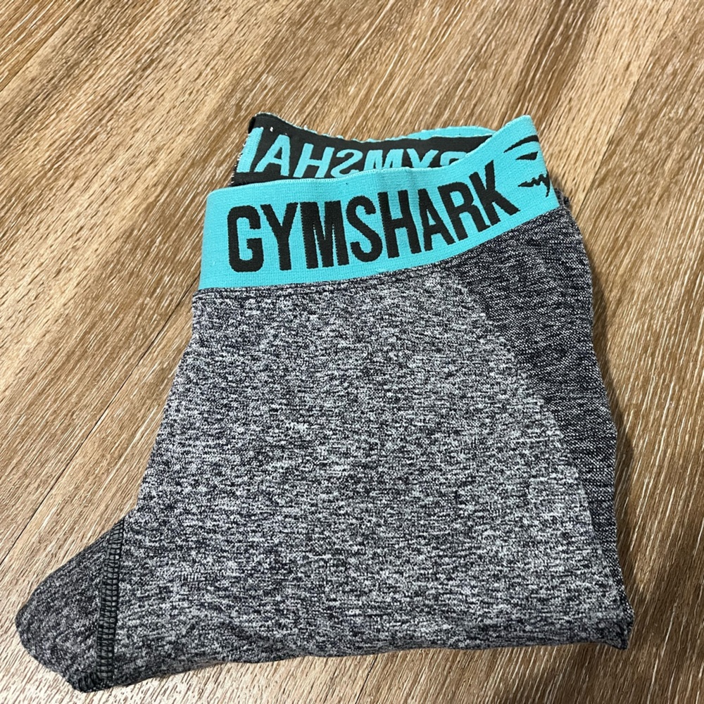 Gymshark Flex High Waisted Leggings Grey Womens S Booty Sculpt Blue